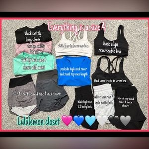 Lululemon closet(all size 4)